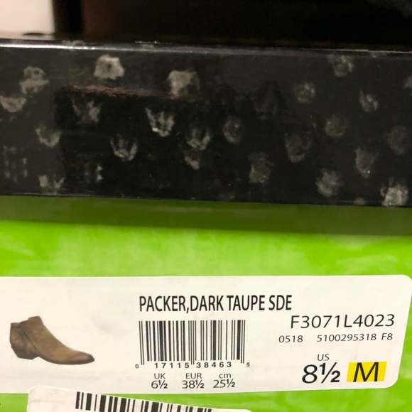 SAM EDELMAN Suede Packer Flat Ankle Bootie Taupe - Picture 6 of 6